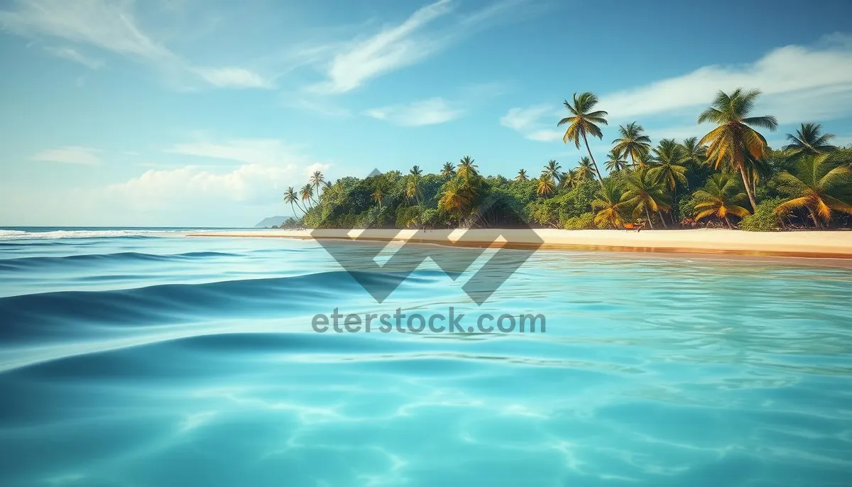 Picture of Tropical Paradise Beach Holiday Relaxation Scene