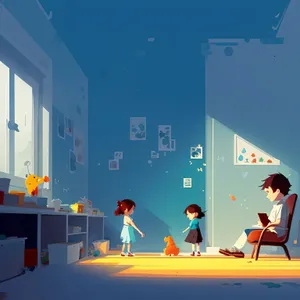 Balancing Act: School Gymnastics Equipment on Classroom Table