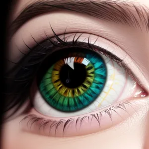 Close-up of Human Eye with Vibrant Iris