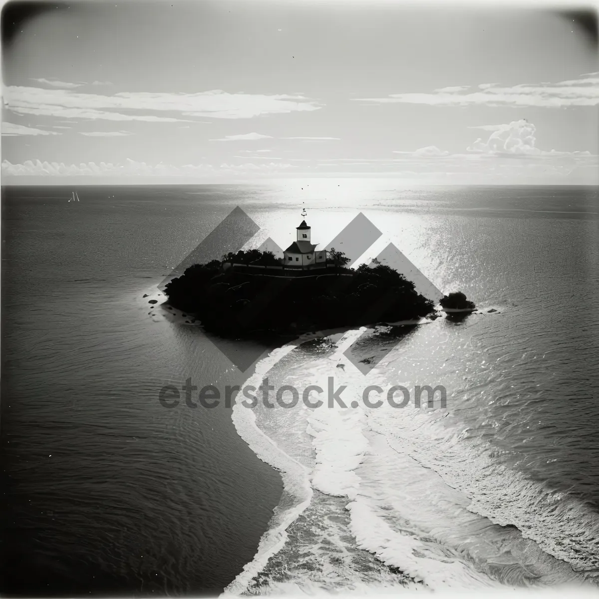 Picture of Serene Sunset Reflection on Ocean Shore