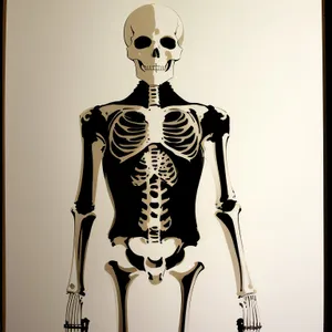 Anatomical 3D Image of Human Torso and Skeletal System