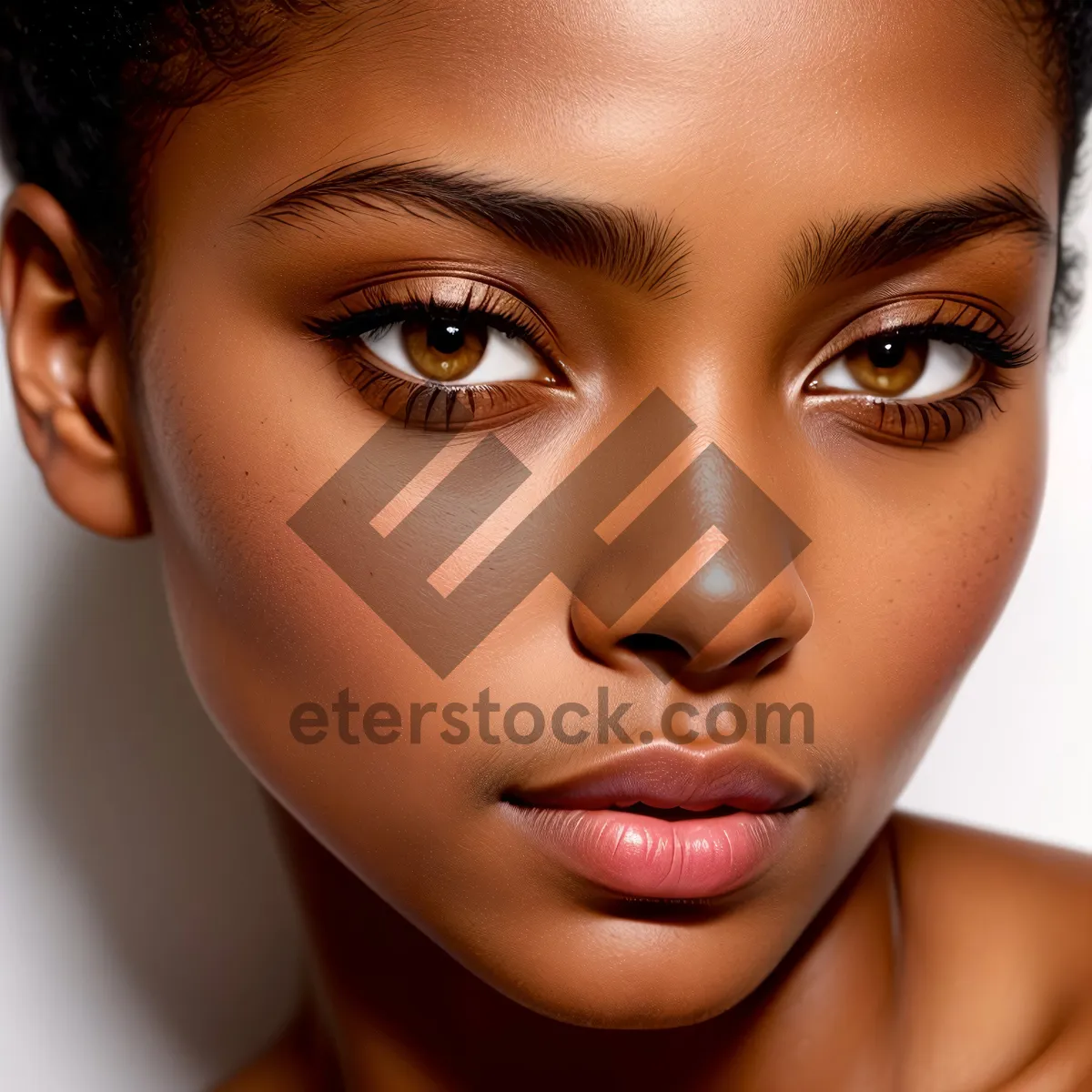 Picture of Beautiful Closeup of Attractive Model's Fresh Face