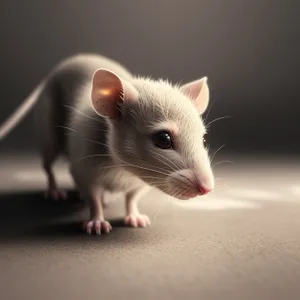 Furry Mouse Gazing with Adorable Whiskers