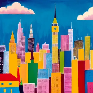 Colorful Pyramid of Art and Education