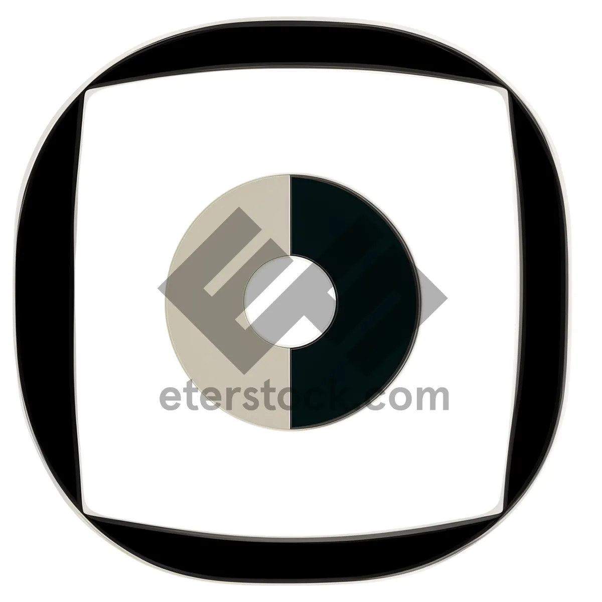 Picture of Modern glossy web button set with 3D circle design and shiny shadow