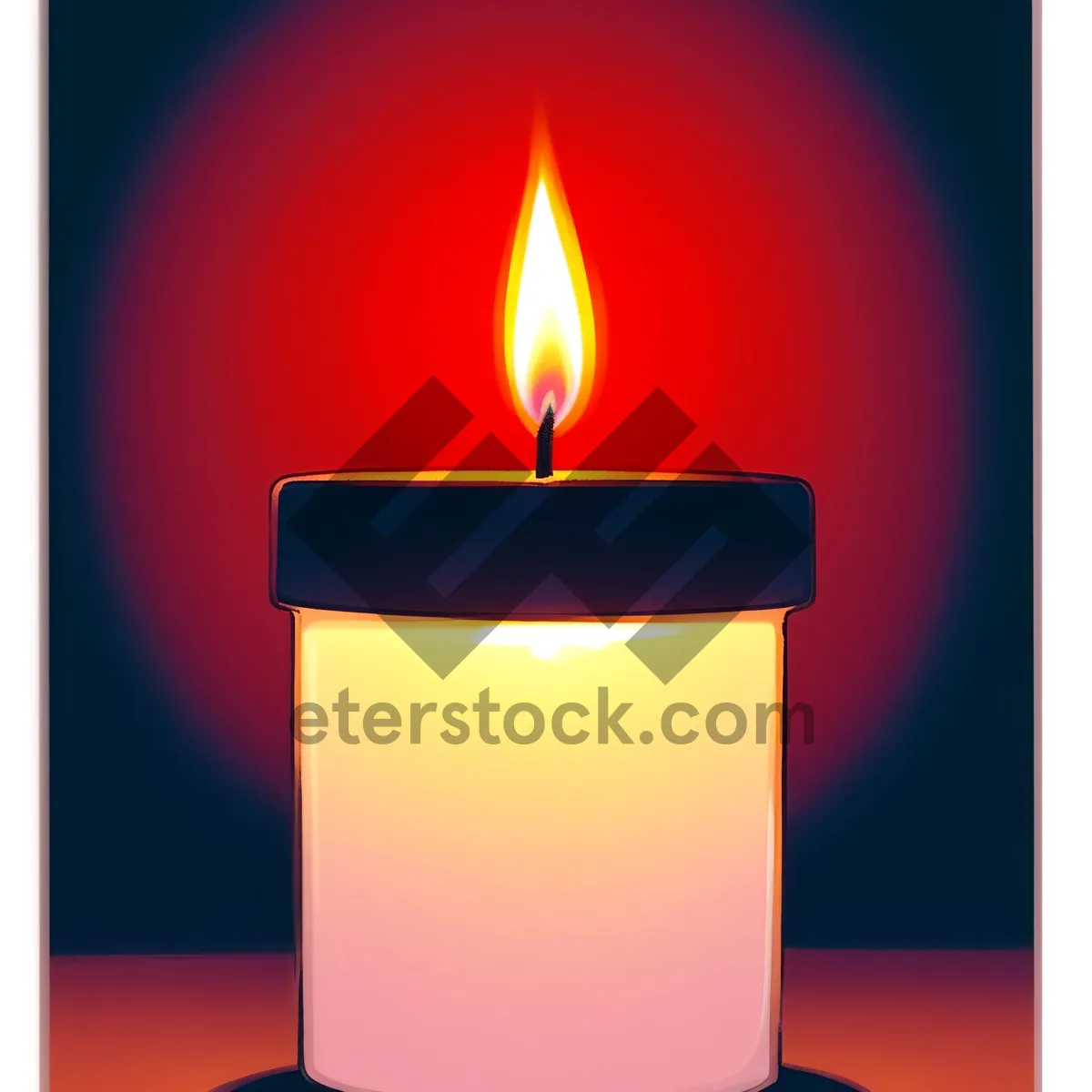 Picture of Radiant Candlelight Illuminating Dark Night