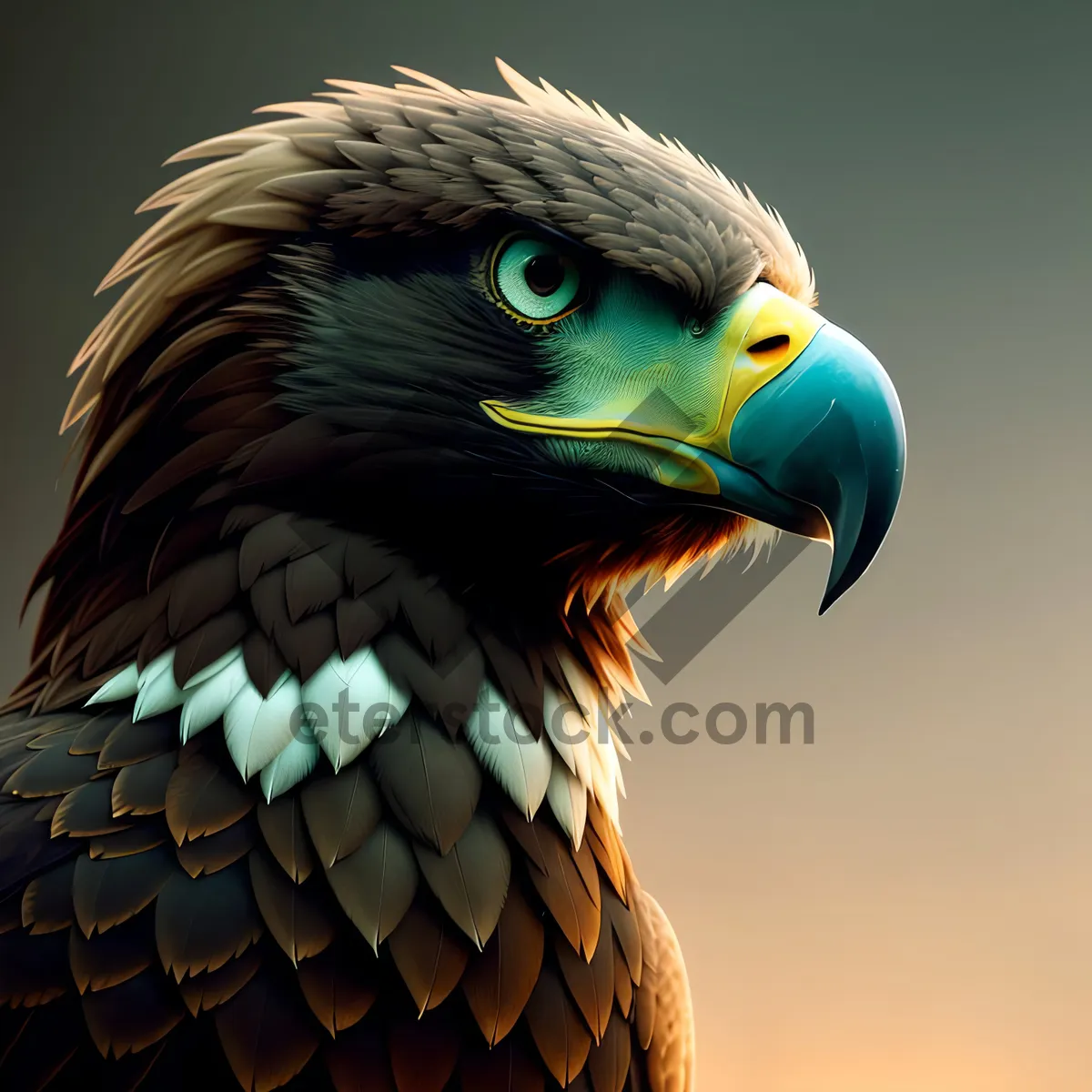 Picture of Bald Eagle: Majestic Hunter with Piercing Gaze