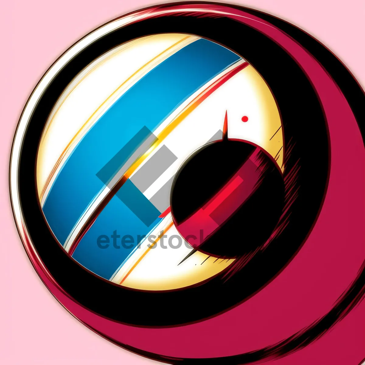 Picture of Shiny Round Black Web Icon