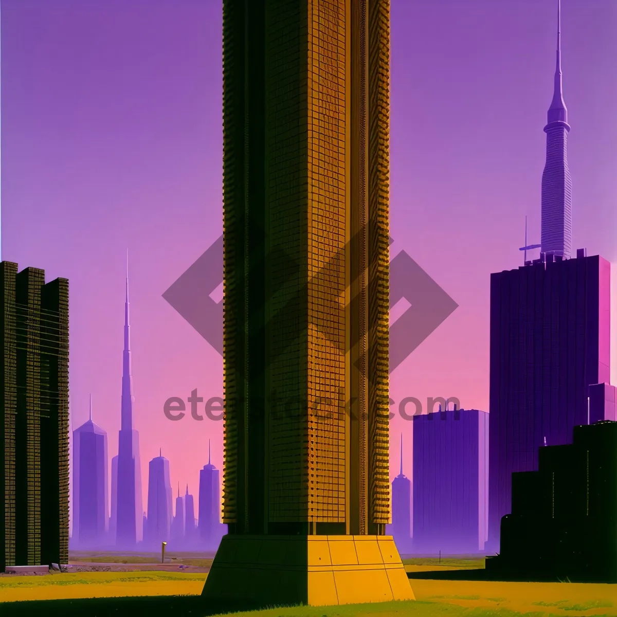 Picture of Urban Skyline: Modern Skyscrapers in City