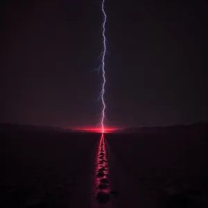 Blazing Laser Light in Night Sky