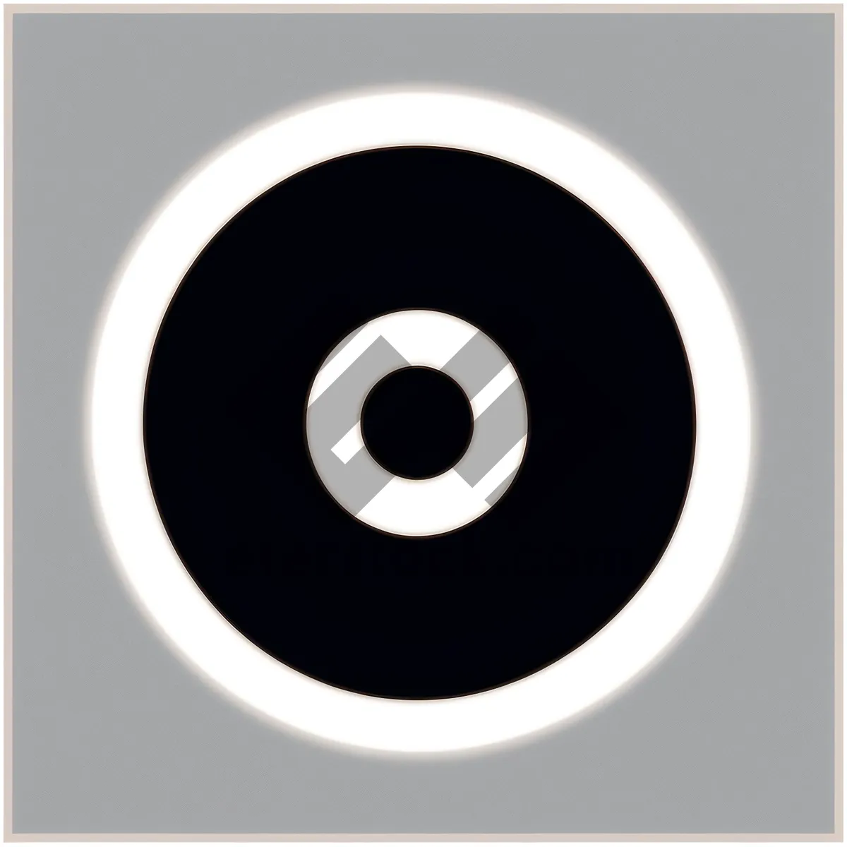 Picture of Shiny Black Music Icon on Reflective Circle Design