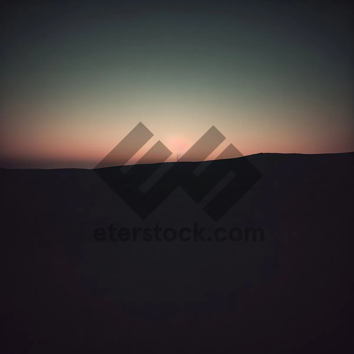 Picture of Summer Sunset Over Mountain Horizon