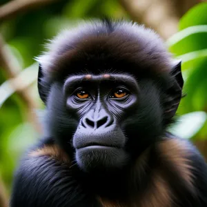 Wild Primate Swing in Jungle Habitat