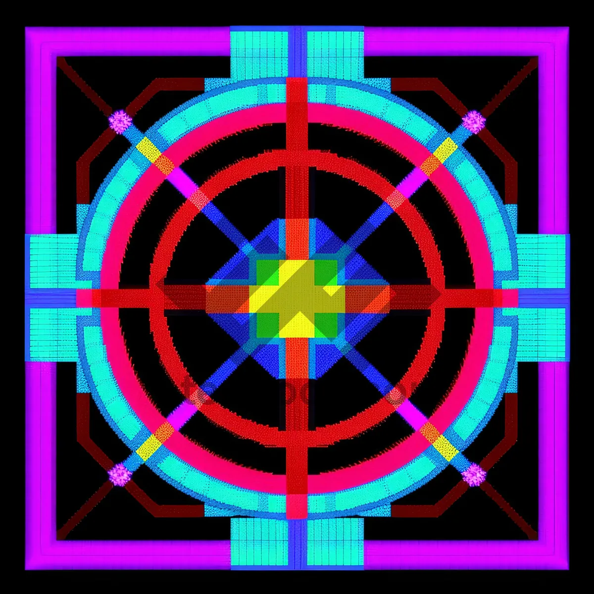 Picture of 3D Circle Labyrinth Symbol Graphic.