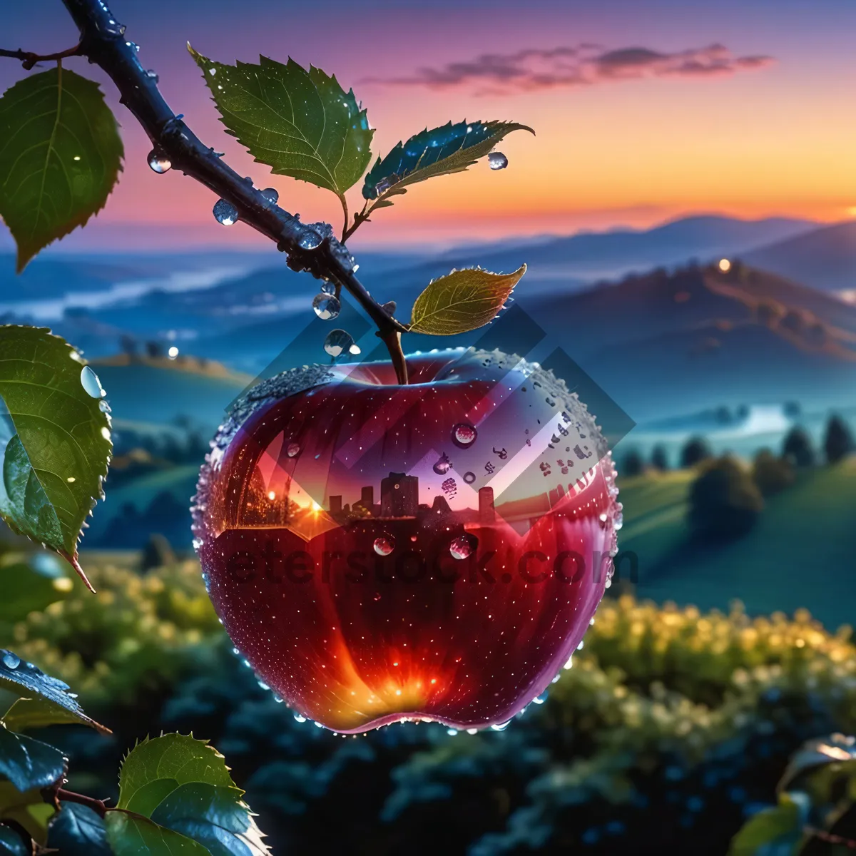 Picture of Fresh Organic Red Delicious Apple