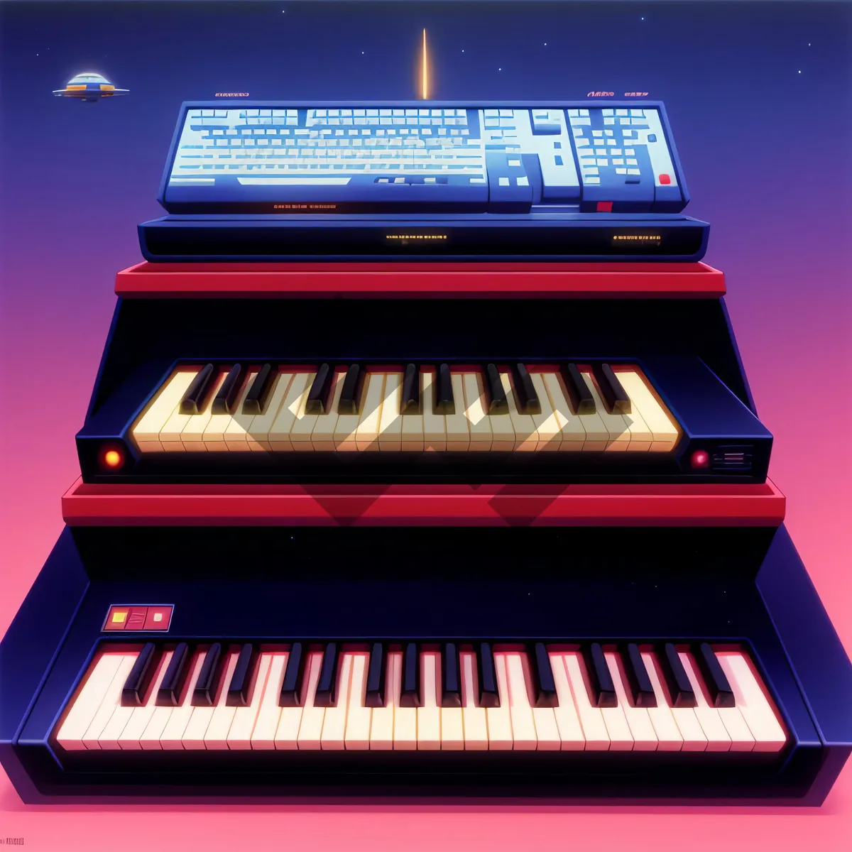 Picture of Electronic Keyboard Synthesizer: Creating Harmonious Music