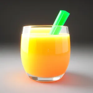 Healthy Orange Drink in Glass with Butter
