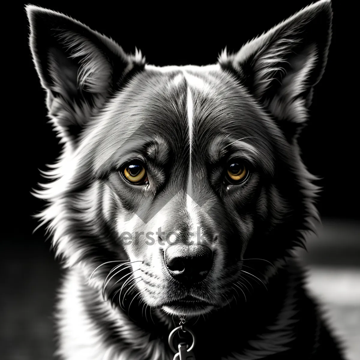 Picture of Adorable Border Collie Shepherd Dog Portrait