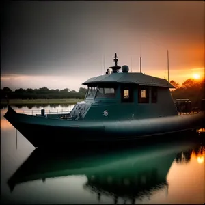 Luxury Hydrofoil Yacht at Sea