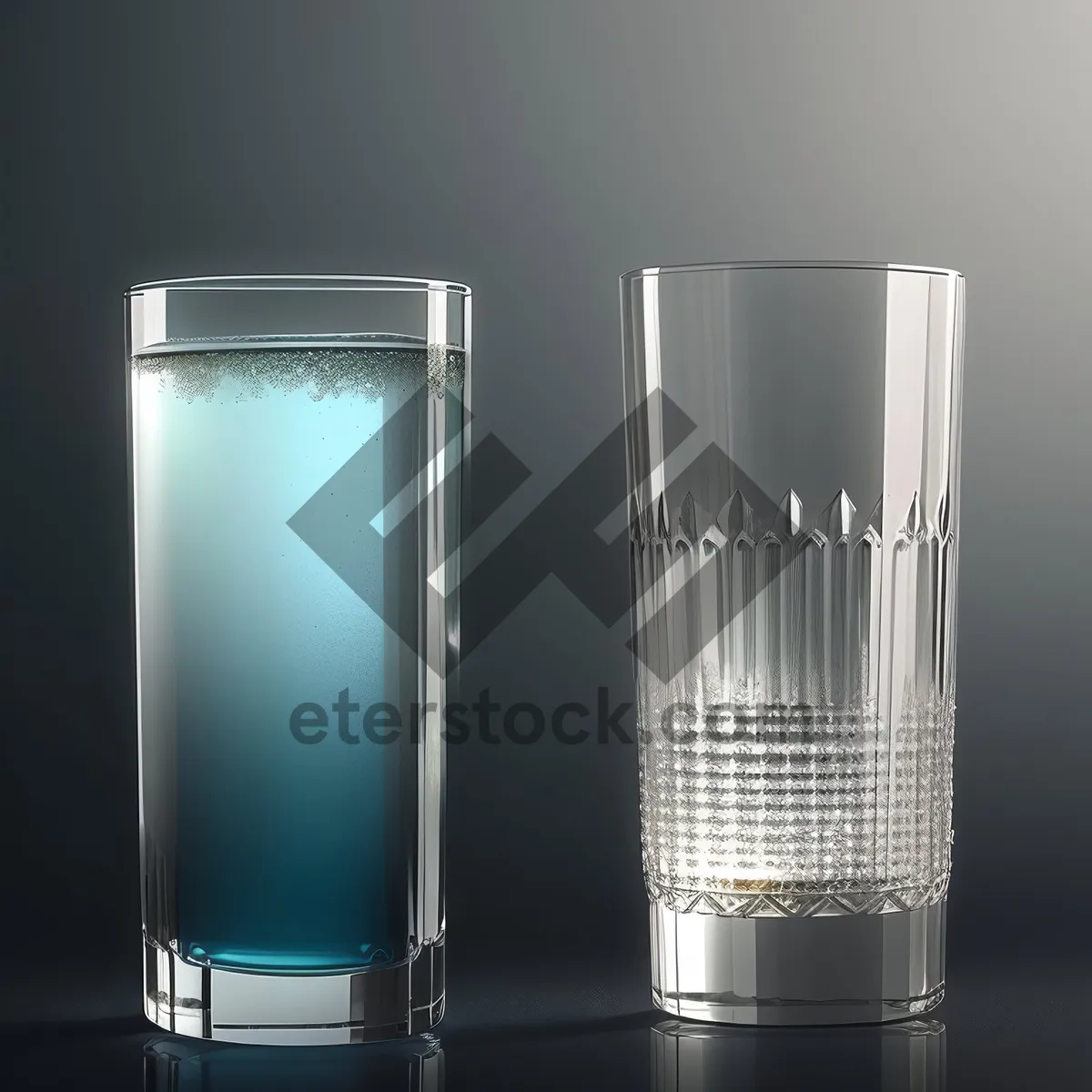 Picture of Refreshing Beer Glass with Ice and Bubbles