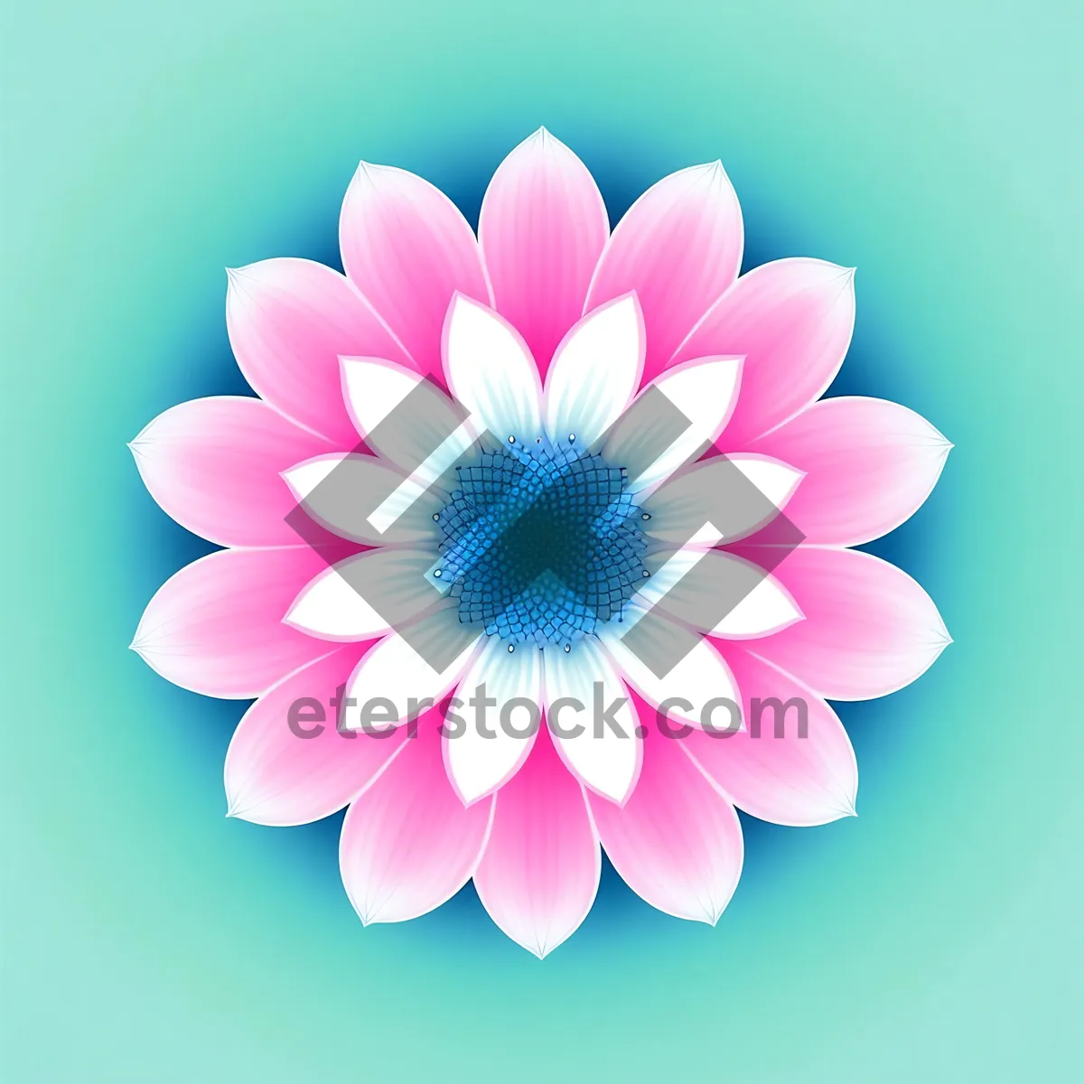 Picture of Colorful Lotus Blossom in Full Bloom