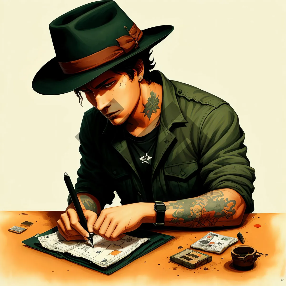 Picture of Professional Businesswoman Working on Laptop at Desk