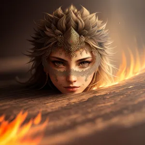 Mystical Portrait: A Captivating Sorcerer with Enigmatic Hair