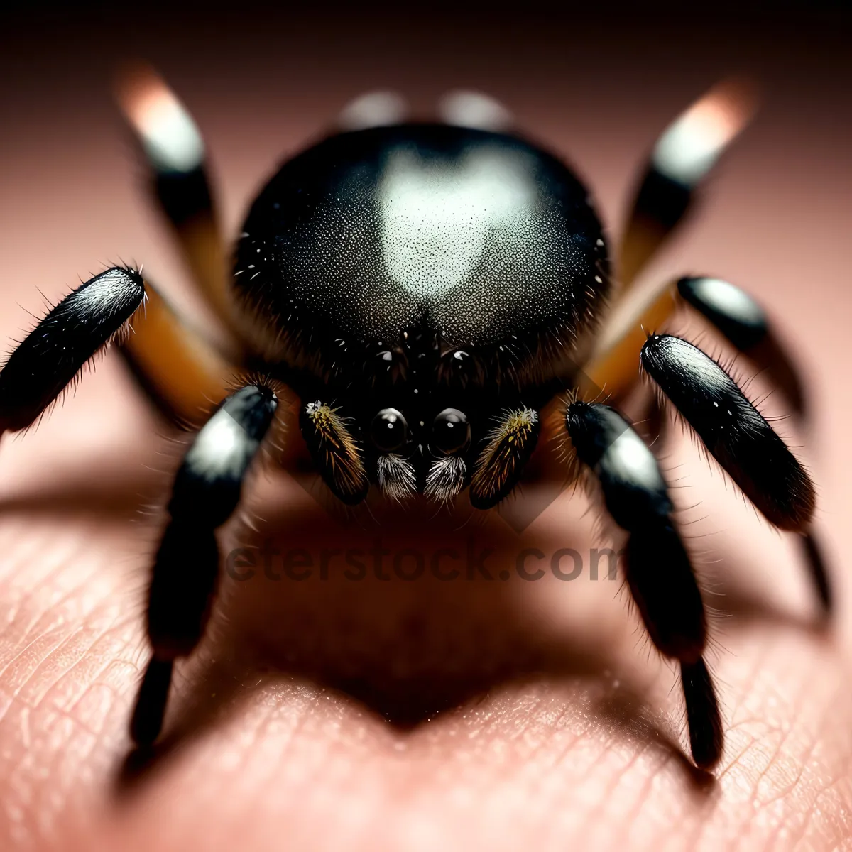 Picture of Creepy Crawlers: A Close-Up of a Poisonous Black Spider