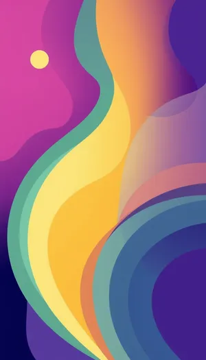 Modern geometric gradient color palette wallpaper design