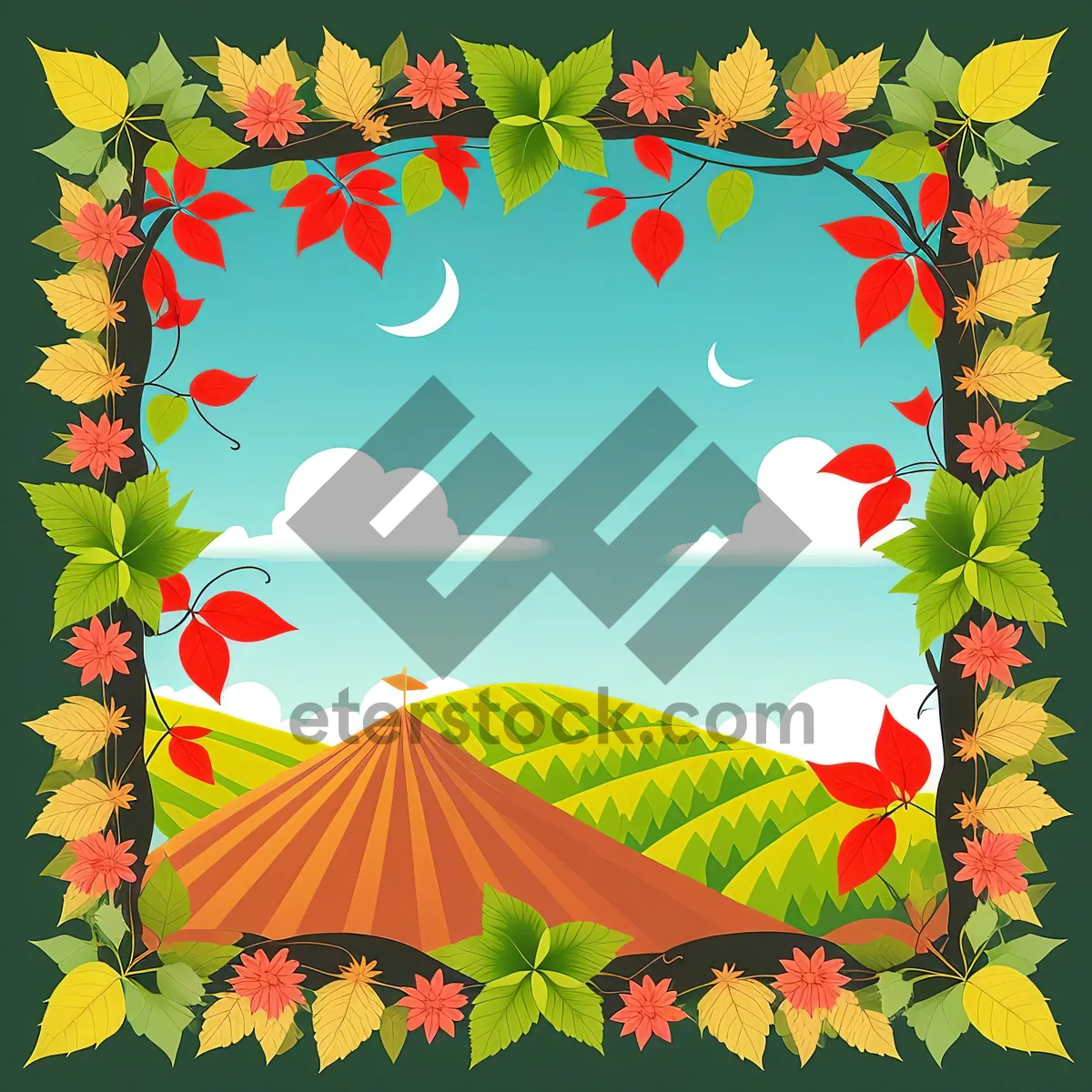 Picture of Autumn Maple Leaf Floral Design