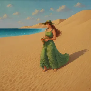 Sandy Beach Dunes by the Turquoise Ocean
