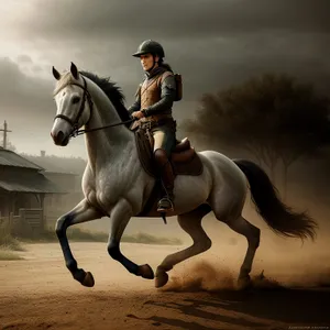 Powerful Stallion in Equestrian Sport