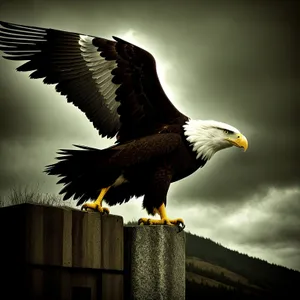 Majestic Bald Eagle in Flight