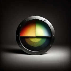 Shiny Orange Button with Glass Reflection