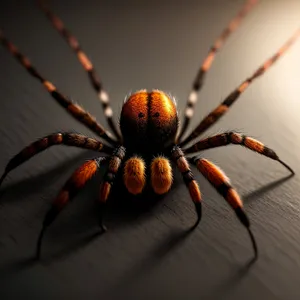 Black Widow Spider Close-up: Beautiful Arachnid Invertebrate