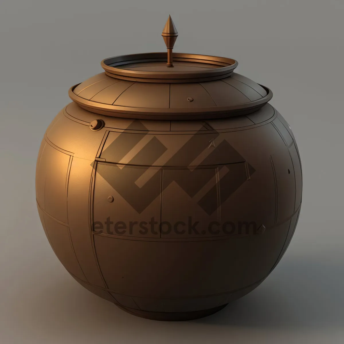 Picture of Golden Sphere Teapot: Elegant Cookware and Decorative Vessel