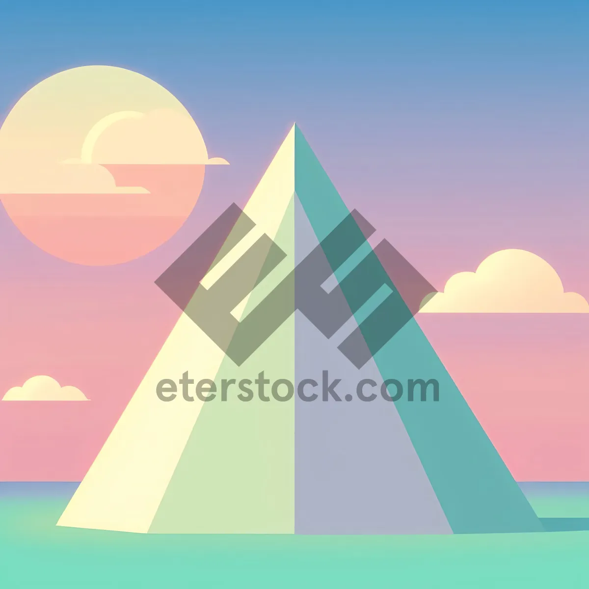 Picture of Pyramid Graphic Design: Symbolic Icon of Shape