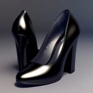 Stylish Black Leather High-Heel Footwear Fashion