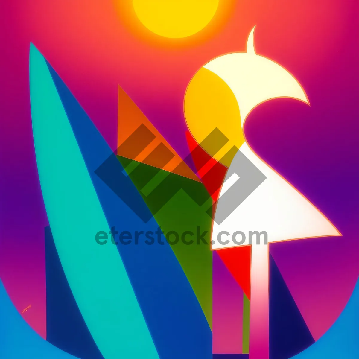 Picture of Abstract Lightning Graphic Art Icon Design Shape