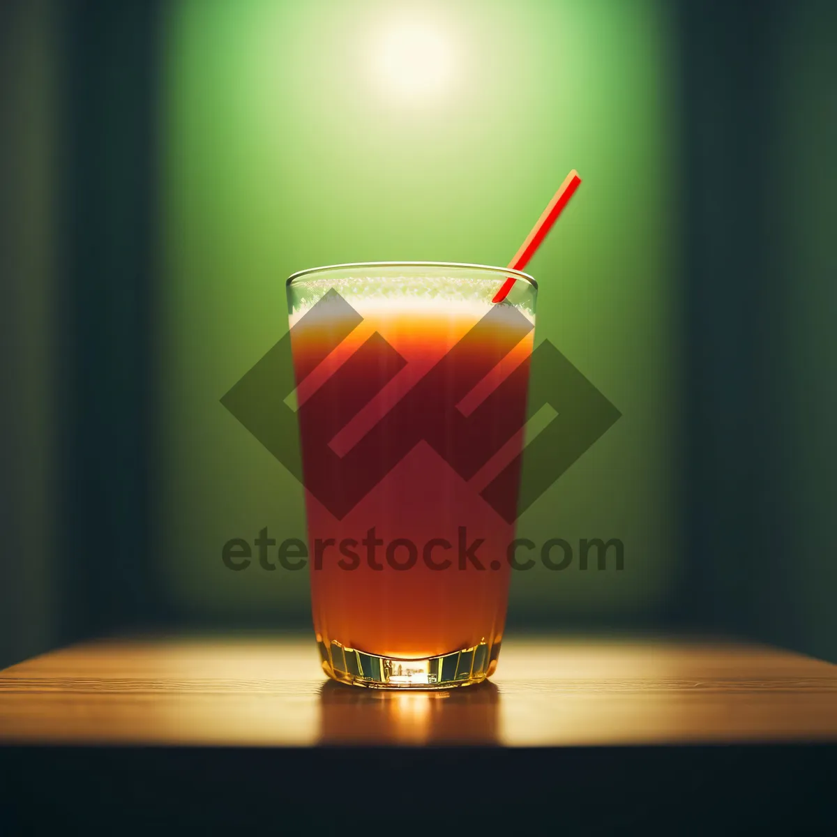 Picture of Refreshing Sour Cocktail in Clear Glass with Yellow Foam