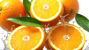 Healthy Citrus Breakfast Refreshment Slice With Fresh Orange