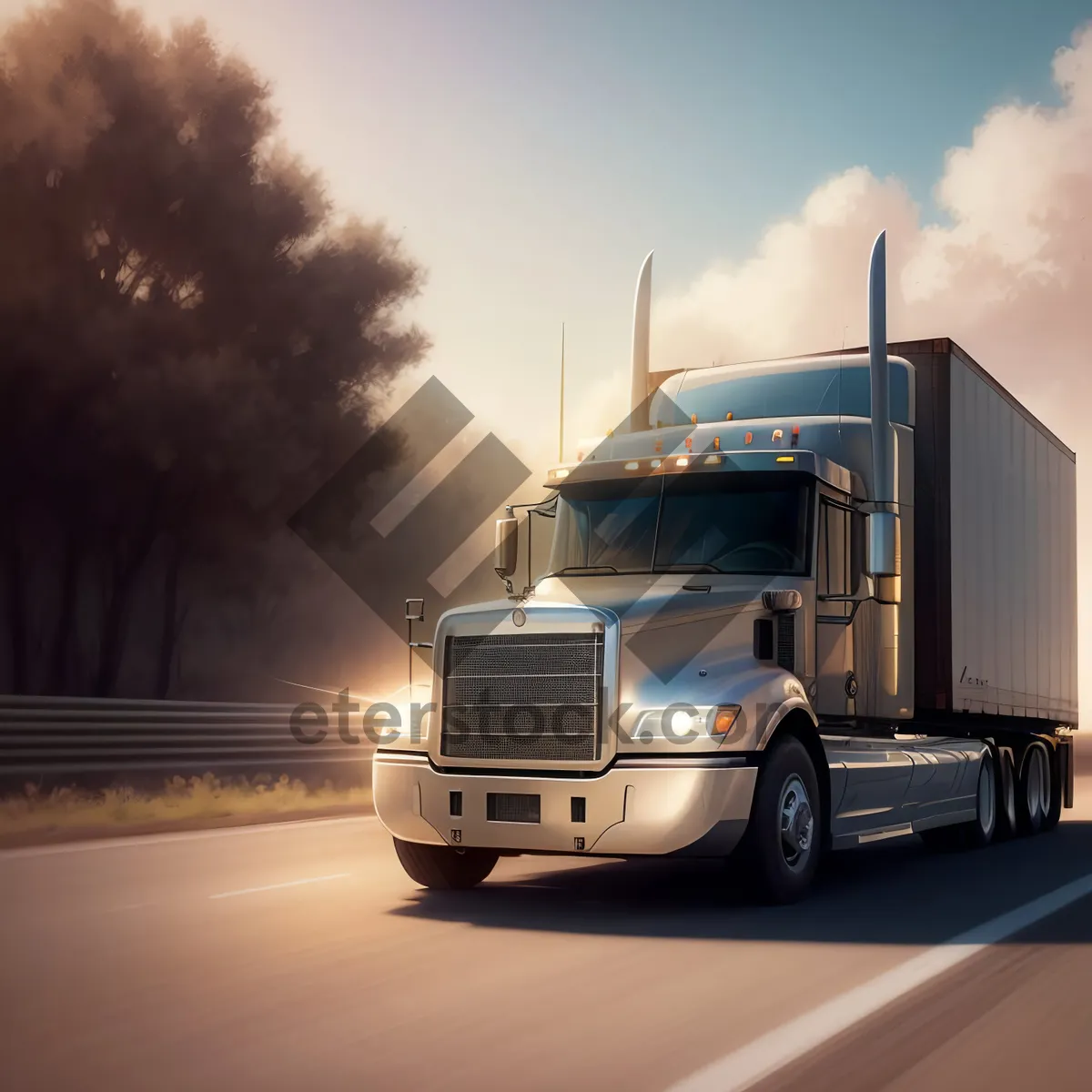 Picture of Highway Hauler: Fast Freight Delivery on the Road