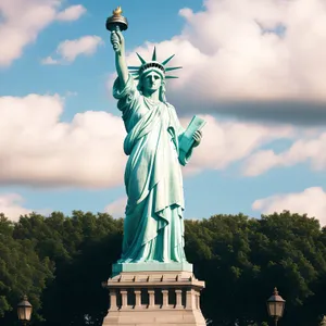 City Monument: Majestic architectural sculpture standing tall