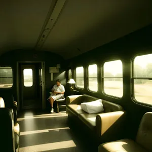 Modern Passenger Car Seat in a Plane