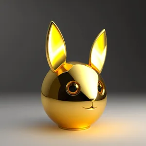 Yellow Egg Bunny Cartoon Symbol