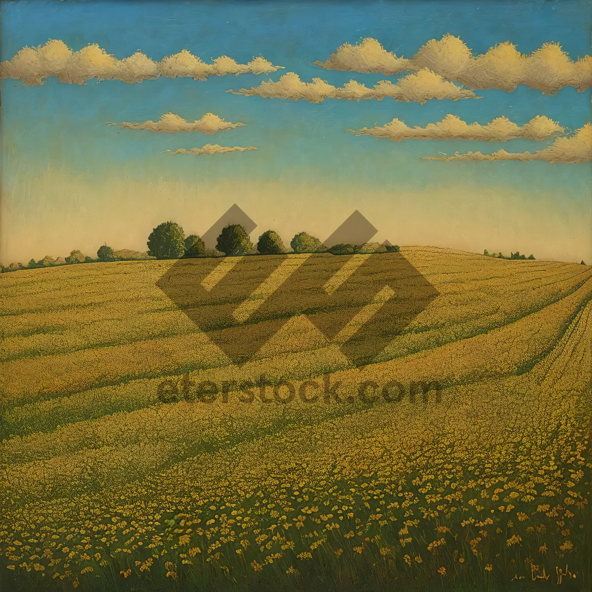 Picture of Idyllic Countryside Farm with Rolling Fields