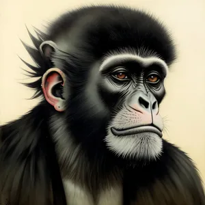 Wild Gibbon Primate Sculpture - Majestic Ape in Wildlife