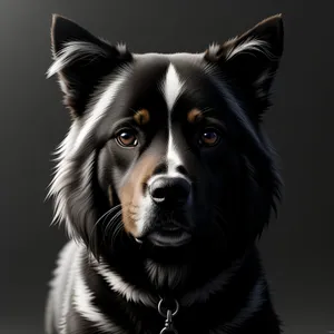 Adorable Border Collie Shepherd Dog Portrait