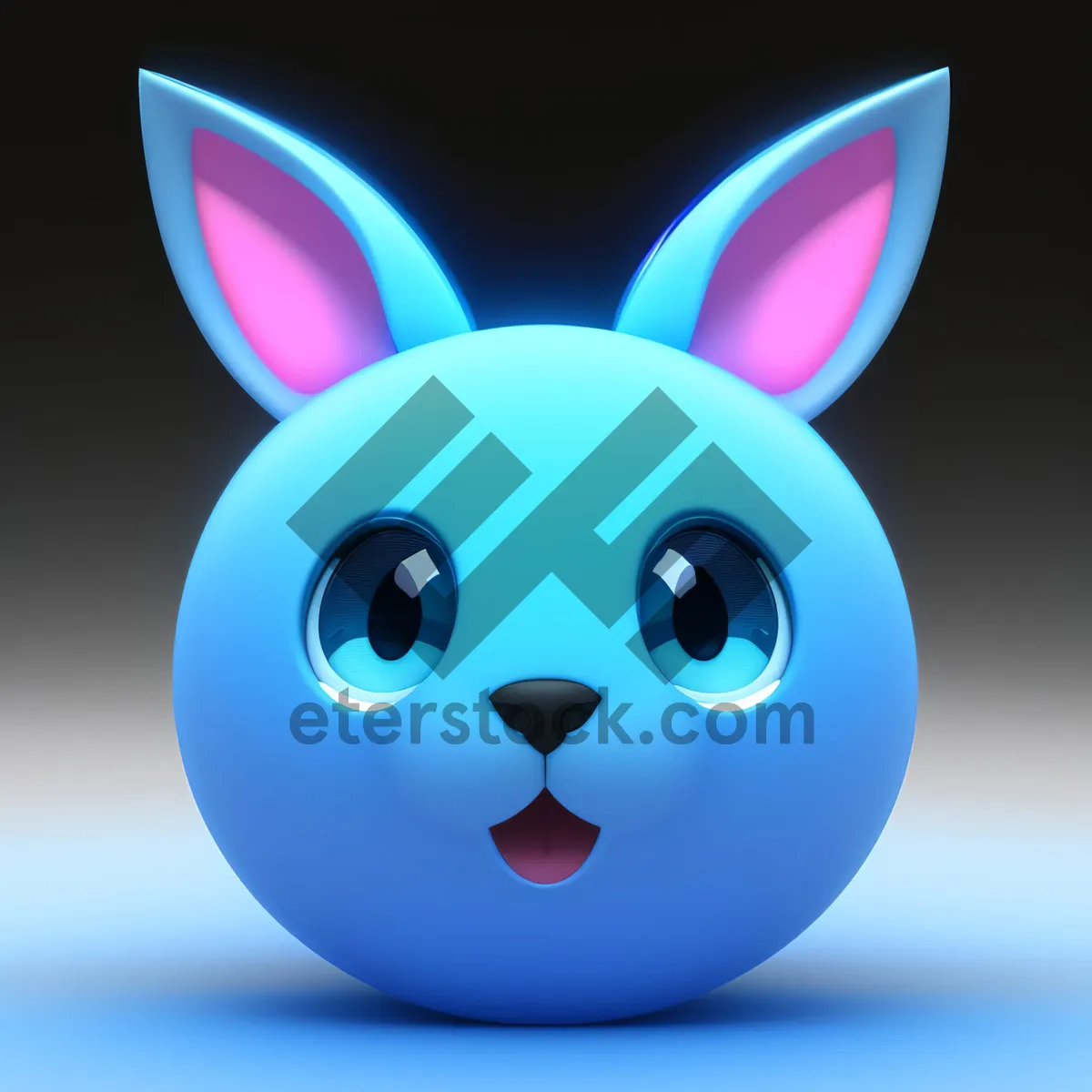 Picture of Playful Bunny Cartoon Icon