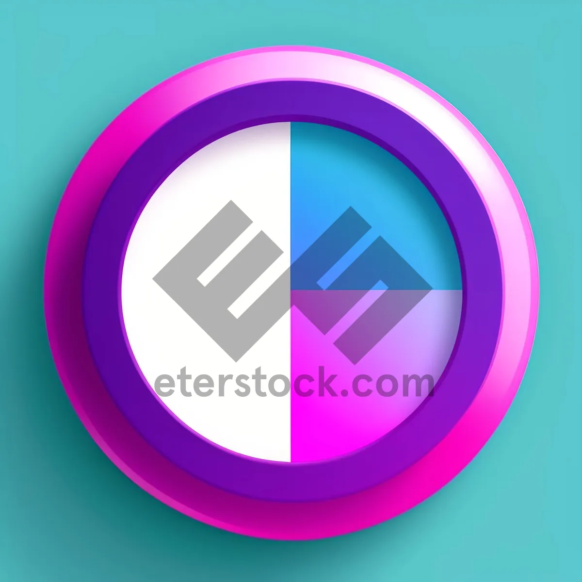 Picture of Glossy Round Web Button with Glass Reflection